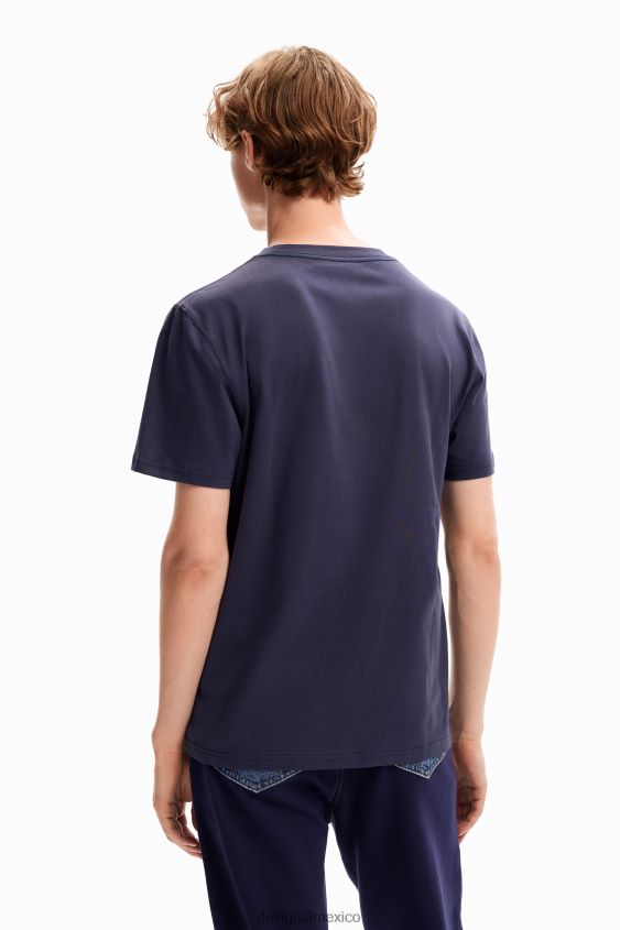 Desigual hombres camiseta con bolsillo liso VZ26R01610 ropa