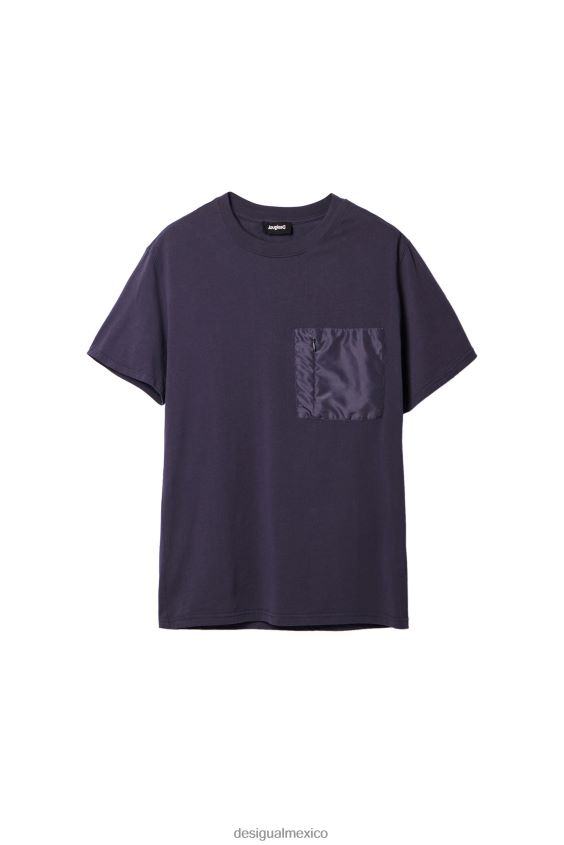 Desigual hombres camiseta con bolsillo liso VZ26R01610 ropa