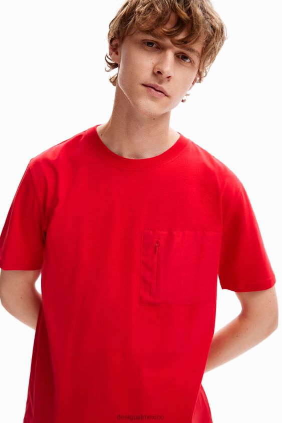 Desigual hombres camiseta con bolsillo liso VZ26R01611 ropa