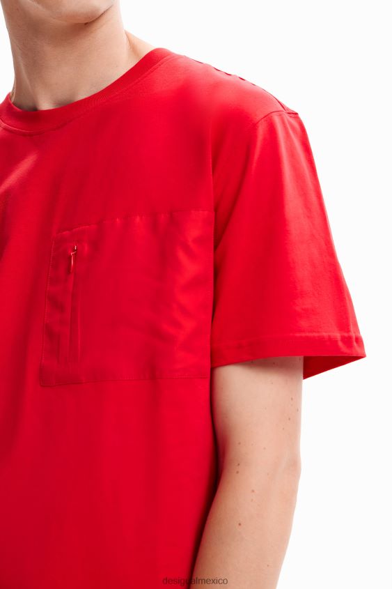 Desigual hombres camiseta con bolsillo liso VZ26R01611 ropa