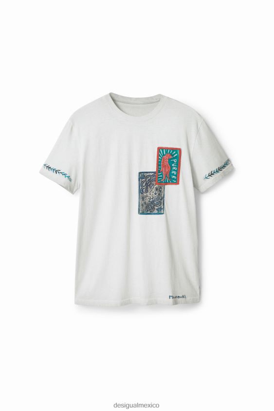 Desigual hombres camiseta con estampado y parche VZ26R01693 ropa