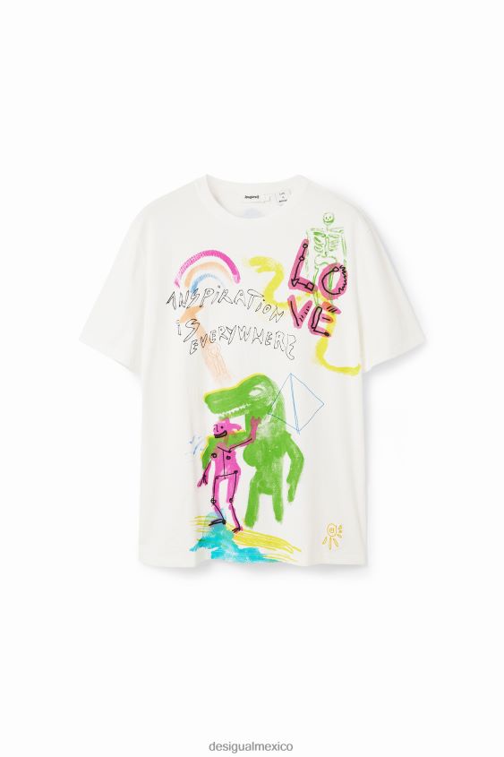 Desigual hombres camiseta con ilustración artística VZ26R01523 ropa