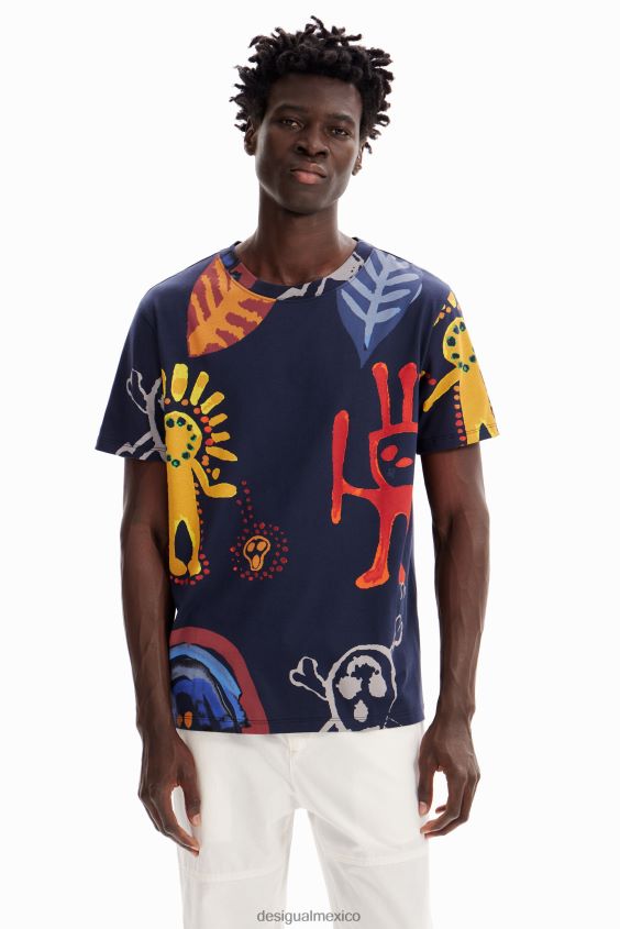Desigual hombres camiseta con ilustraciones arty VZ26R01682 ropa