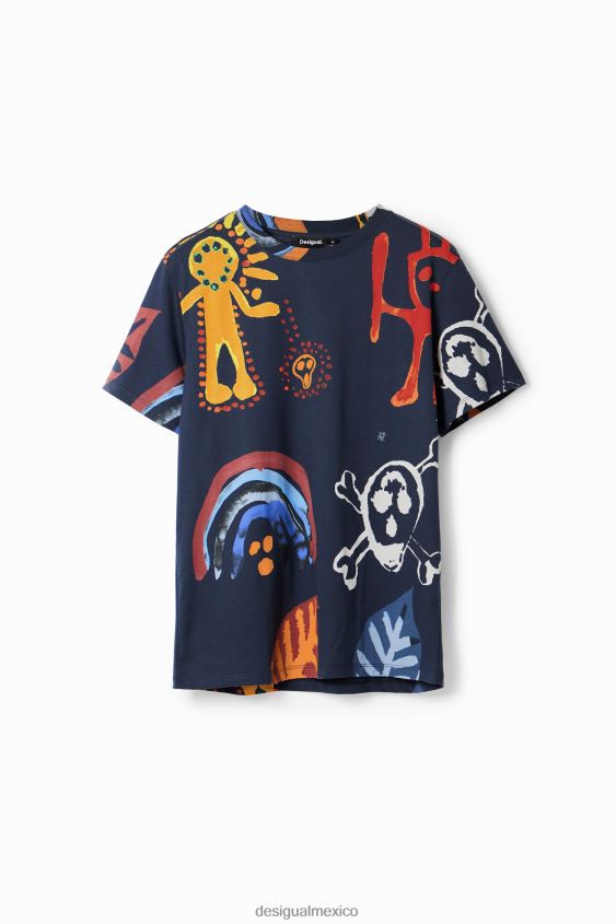 Desigual hombres camiseta con ilustraciones arty VZ26R01682 ropa