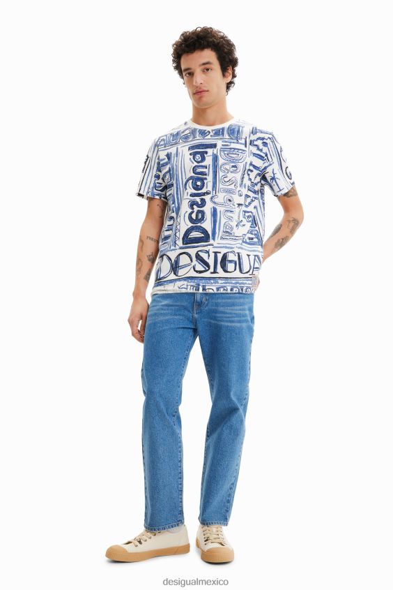 Desigual hombres camiseta con logo artístico VZ26R01592 ropa