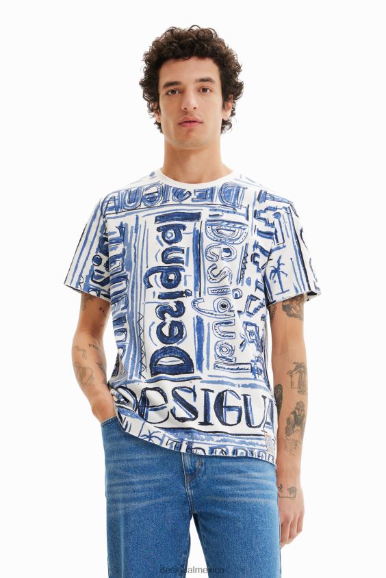 Desigual hombres camiseta con logo artístico VZ26R01592 ropa