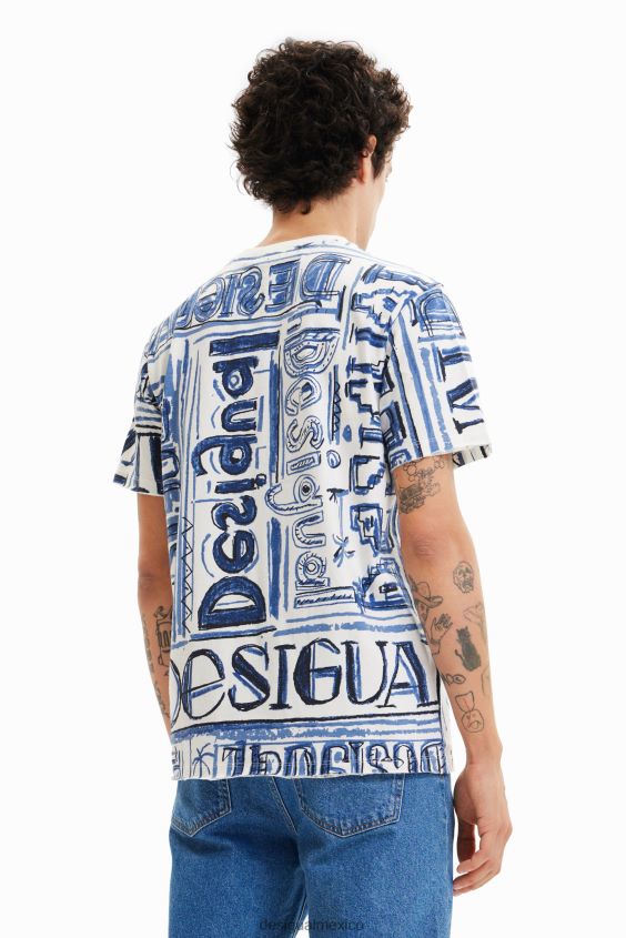 Desigual hombres camiseta con logo artístico VZ26R01592 ropa