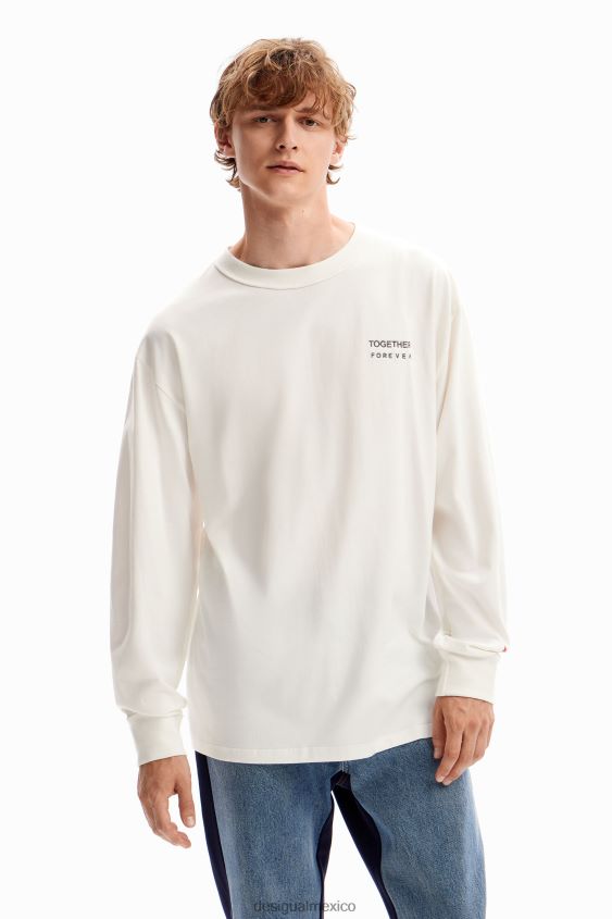 Desigual hombres camiseta con mensajes arty VZ26R01634 ropa