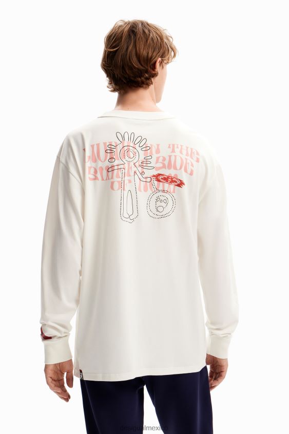 Desigual hombres camiseta con mensajes arty VZ26R01634 ropa