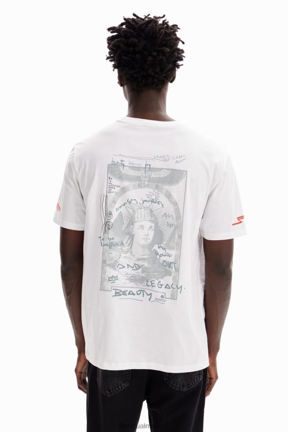 Desigual hombres camiseta con parches de esfinge VZ26R01660 ropa