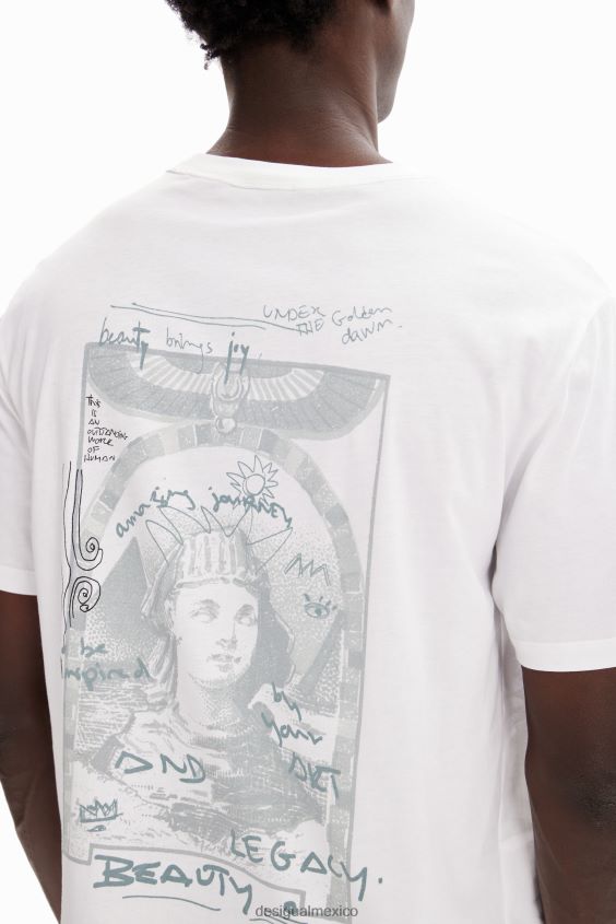 Desigual hombres camiseta con parches de esfinge VZ26R01660 ropa
