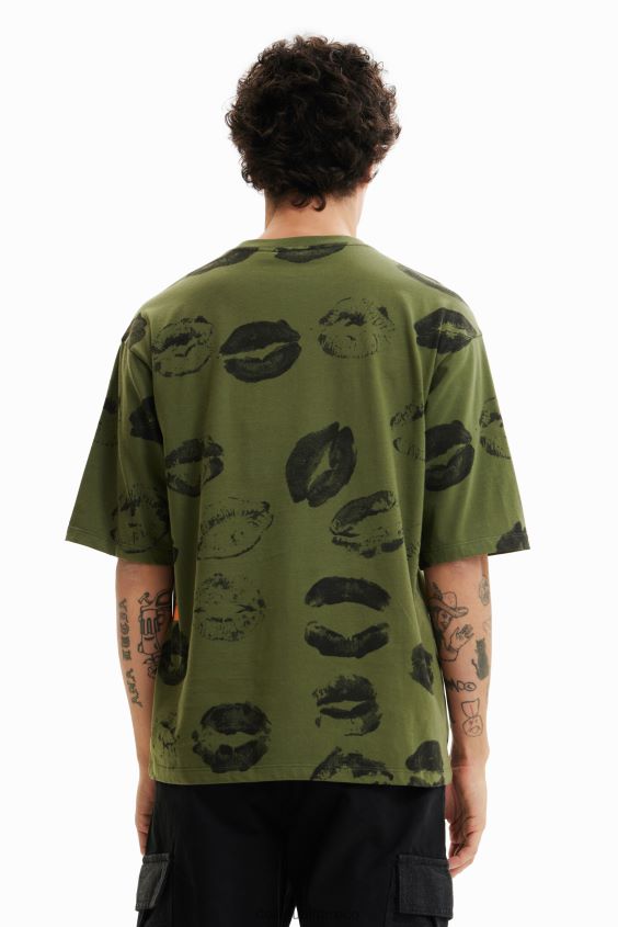 Desigual hombres camiseta de labios VZ26R01546 ropa