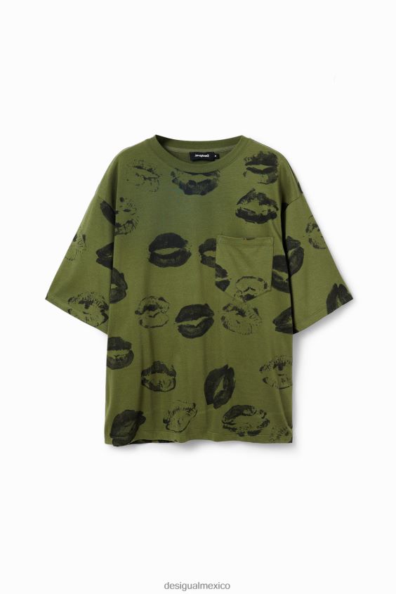Desigual hombres camiseta de labios VZ26R01546 ropa