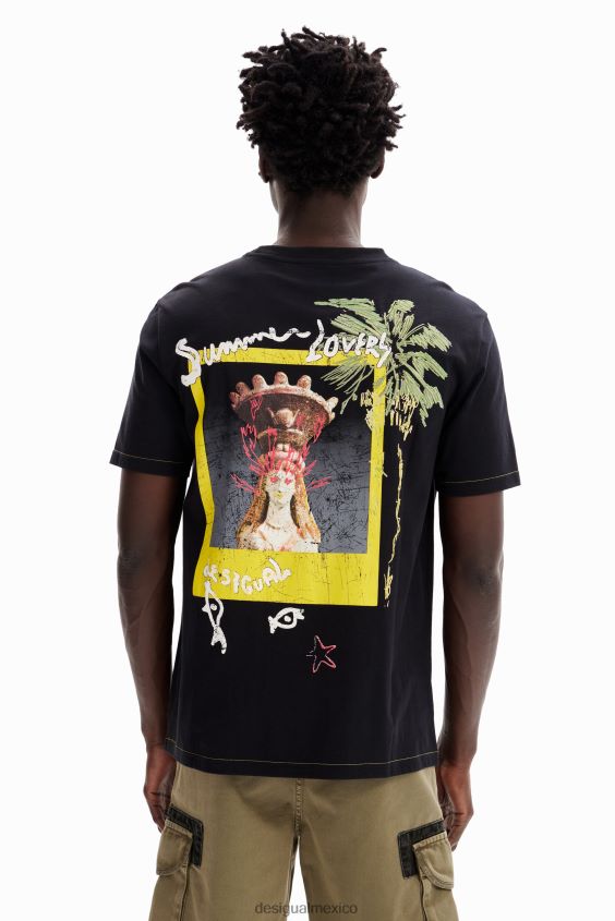 Desigual hombres camiseta de los amantes del verano VZ26R01667 ropa
