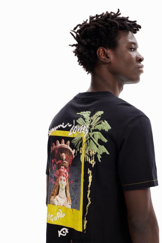 Desigual hombres camiseta de los amantes del verano VZ26R01667 ropa