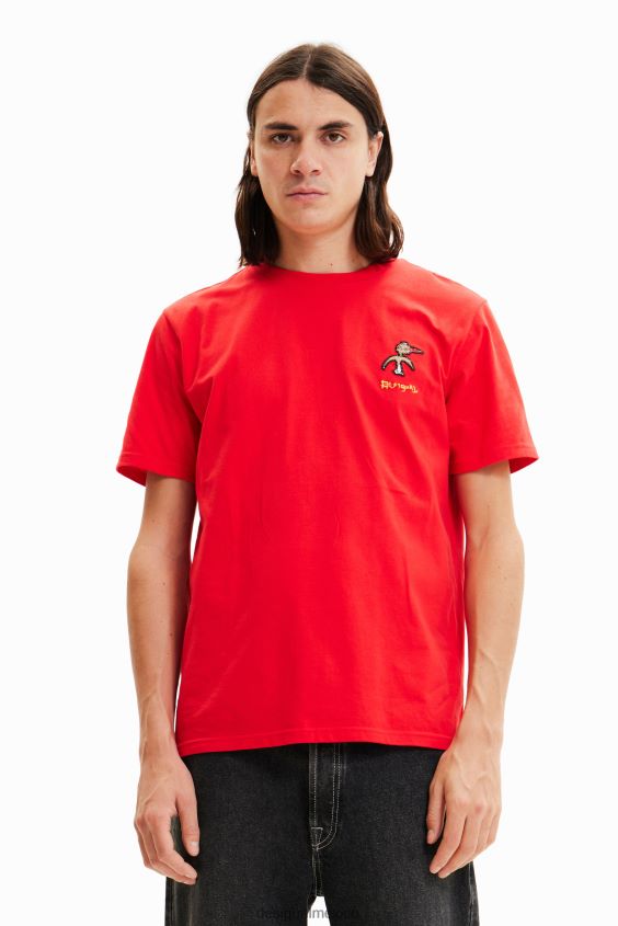 Desigual hombres camiseta de manga corta con diseño de pájaro VZ26R01527 ropa