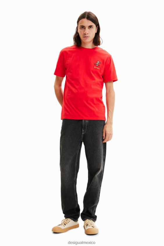 Desigual hombres camiseta de manga corta con diseño de pájaro VZ26R01527 ropa