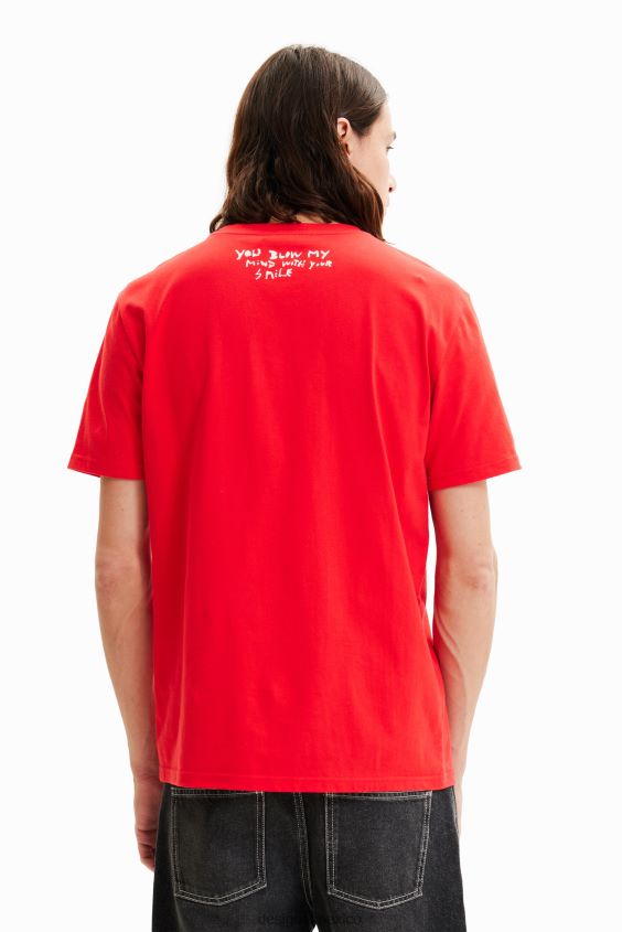 Desigual hombres camiseta de manga corta con diseño de pájaro VZ26R01527 ropa
