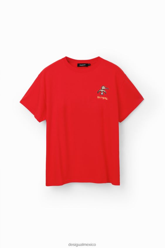 Desigual hombres camiseta de manga corta con diseño de pájaro VZ26R01527 ropa