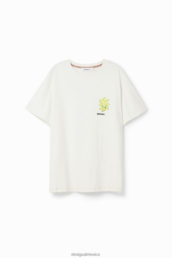 Desigual hombres camiseta de manga corta con diseño de sol VZ26R01520 ropa