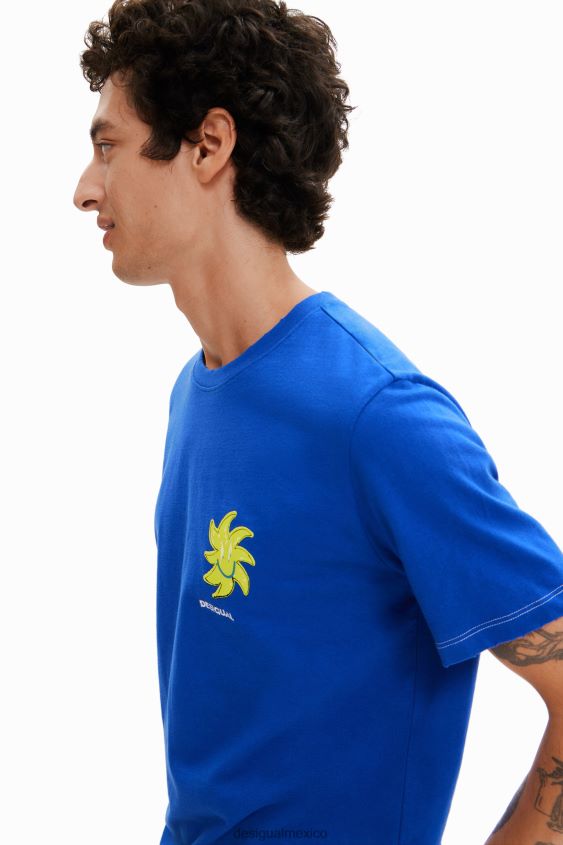 Desigual hombres camiseta de manga corta con diseño de sol VZ26R01573 ropa