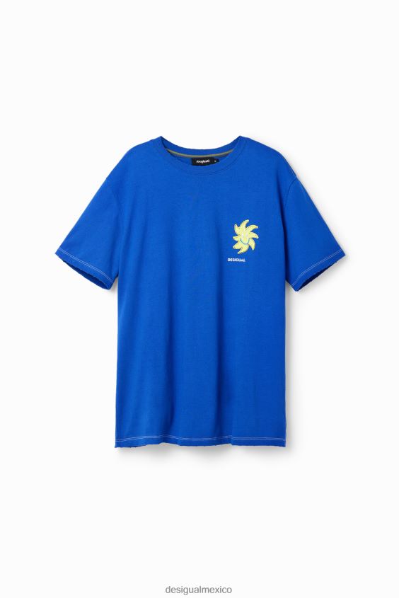 Desigual hombres camiseta de manga corta con diseño de sol VZ26R01573 ropa