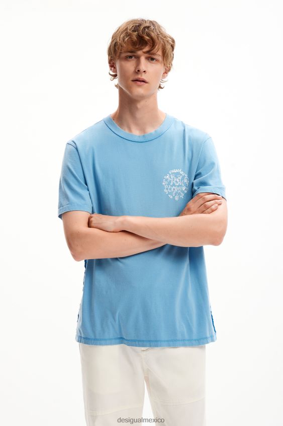 Desigual hombres camiseta de manga corta paraíso VZ26R01561 ropa