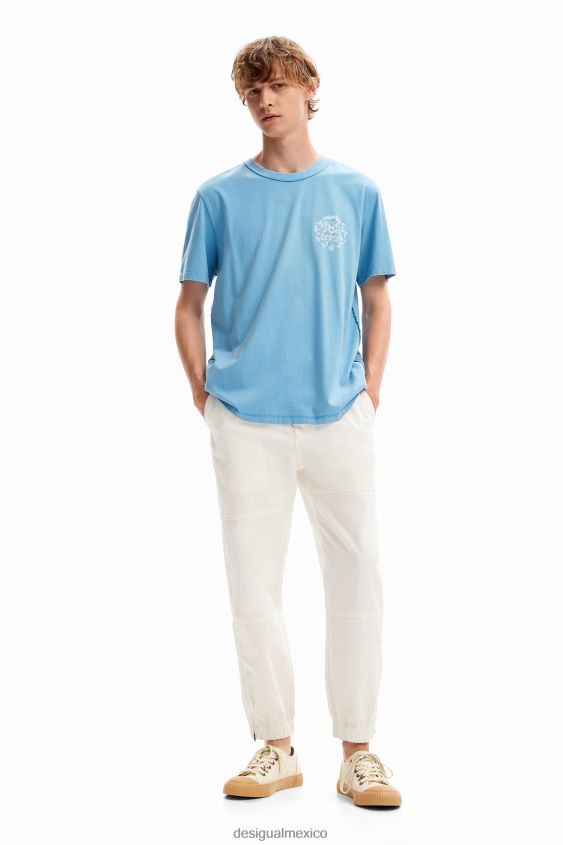 Desigual hombres camiseta de manga corta paraíso VZ26R01561 ropa