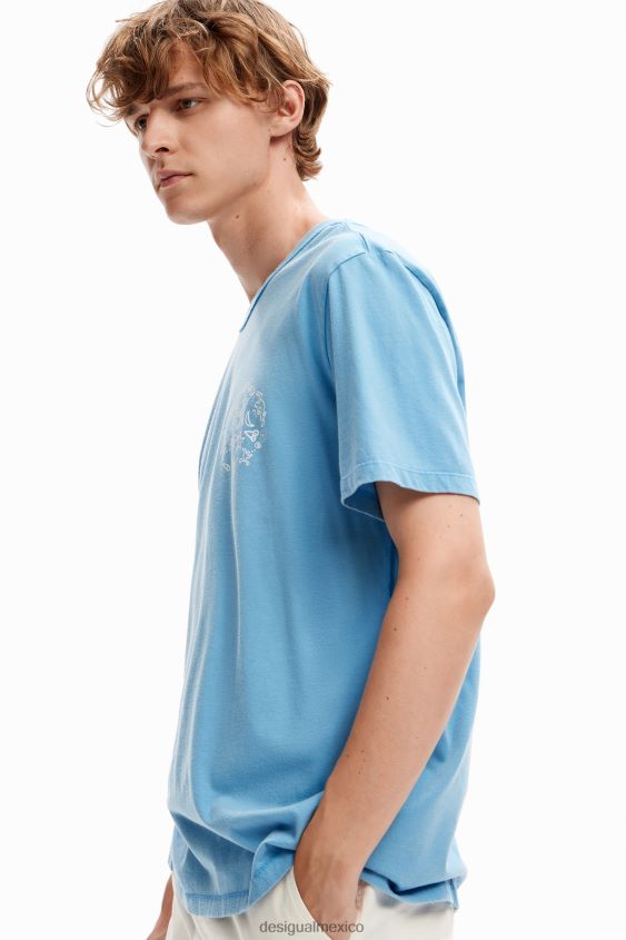 Desigual hombres camiseta de manga corta paraíso VZ26R01561 ropa