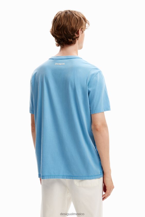 Desigual hombres camiseta de manga corta paraíso VZ26R01561 ropa