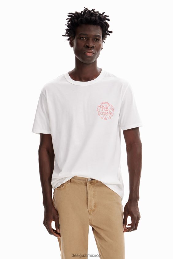 Desigual hombres camiseta de manga corta paraíso VZ26R01655 ropa