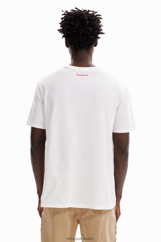 Desigual hombres camiseta de manga corta paraíso VZ26R01655 ropa