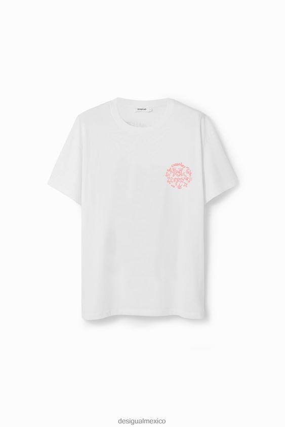 Desigual hombres camiseta de manga corta paraíso VZ26R01655 ropa