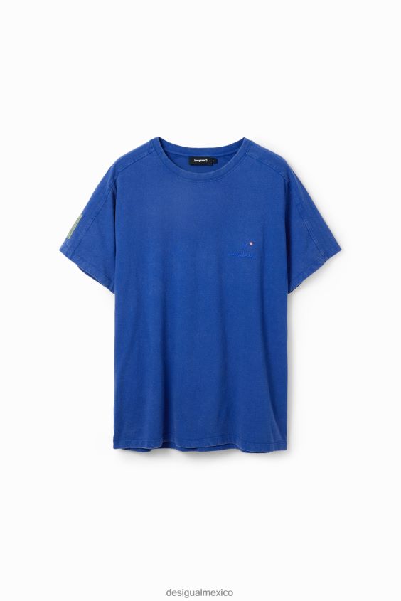 Desigual hombres camiseta lisa bordada VZ26R01690 ropa