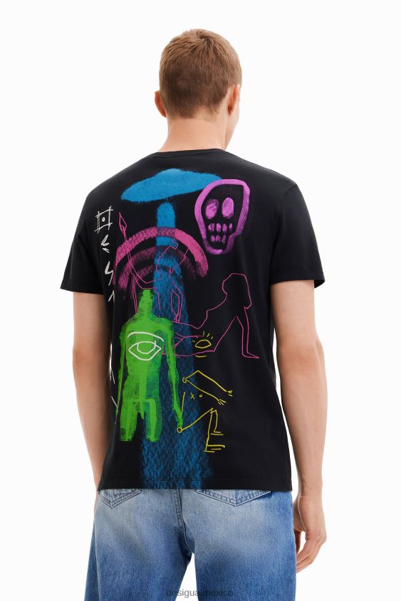 Desigual hombres camiseta manga corta dinosaurio VZ26R01675 ropa