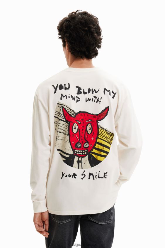 Desigual hombres camiseta manga larga con ilustración VZ26R01545 ropa