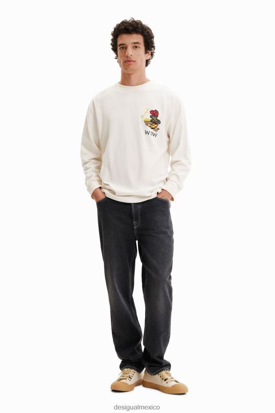 Desigual hombres camiseta manga larga con ilustración VZ26R01545 ropa