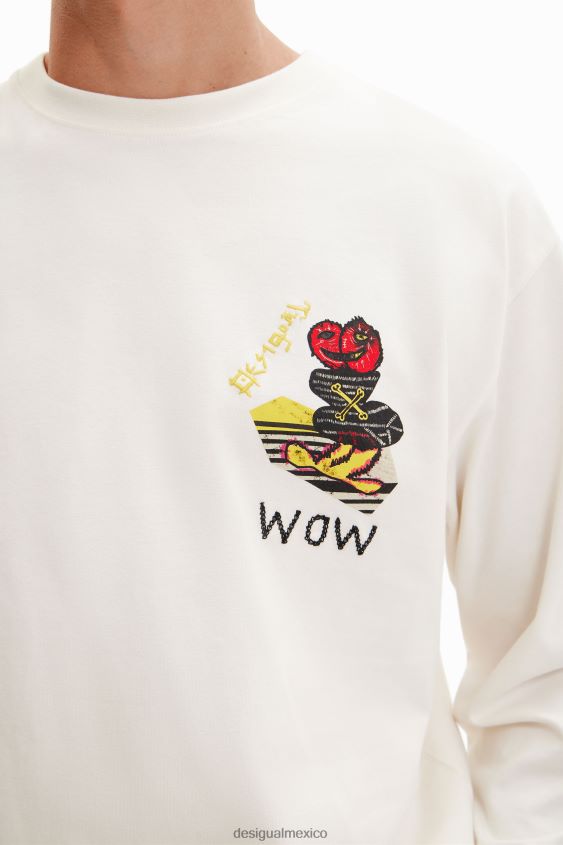 Desigual hombres camiseta manga larga con ilustración VZ26R01545 ropa