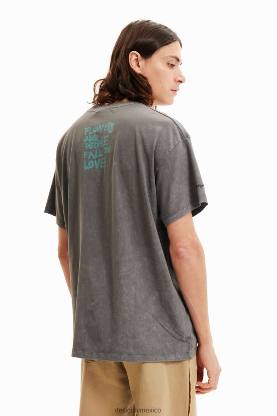 Desigual hombres camiseta oversize con flores VZ26R01656 ropa