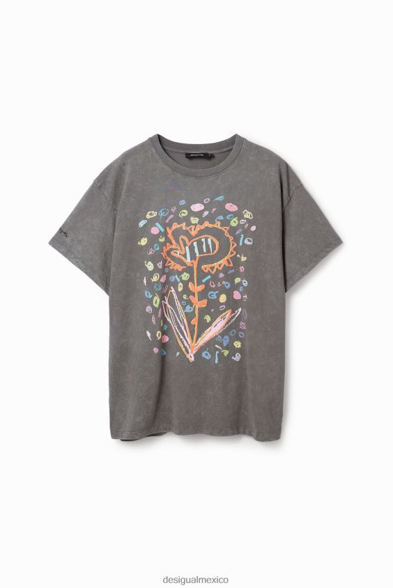 Desigual hombres camiseta oversize con flores VZ26R01656 ropa