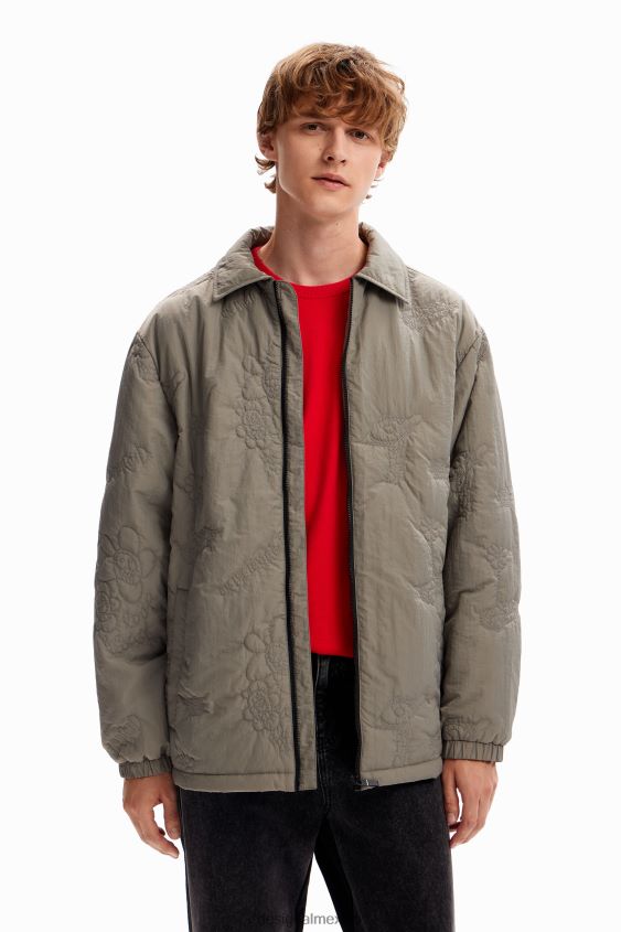 Desigual hombres chaqueta acolchada bordada VZ26R01632 ropa