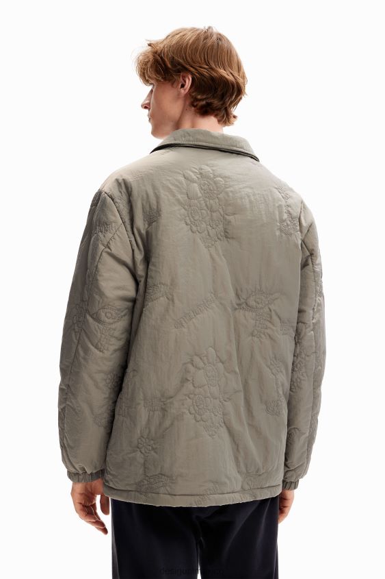 Desigual hombres chaqueta acolchada bordada VZ26R01632 ropa