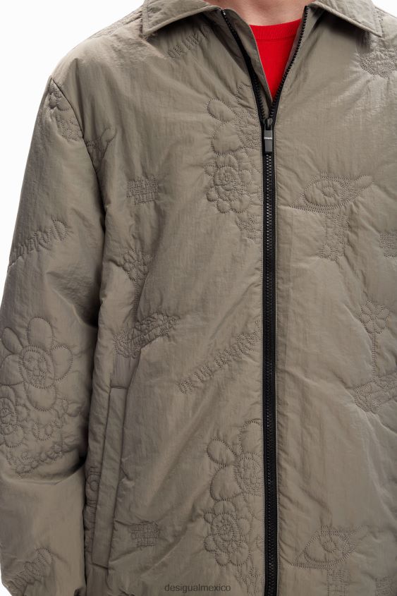 Desigual hombres chaqueta acolchada bordada VZ26R01632 ropa