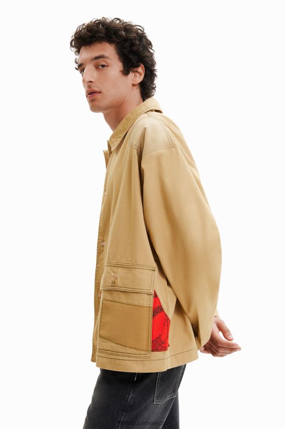 Desigual hombres chaqueta de trabajo con patchwork VZ26R01557 ropa