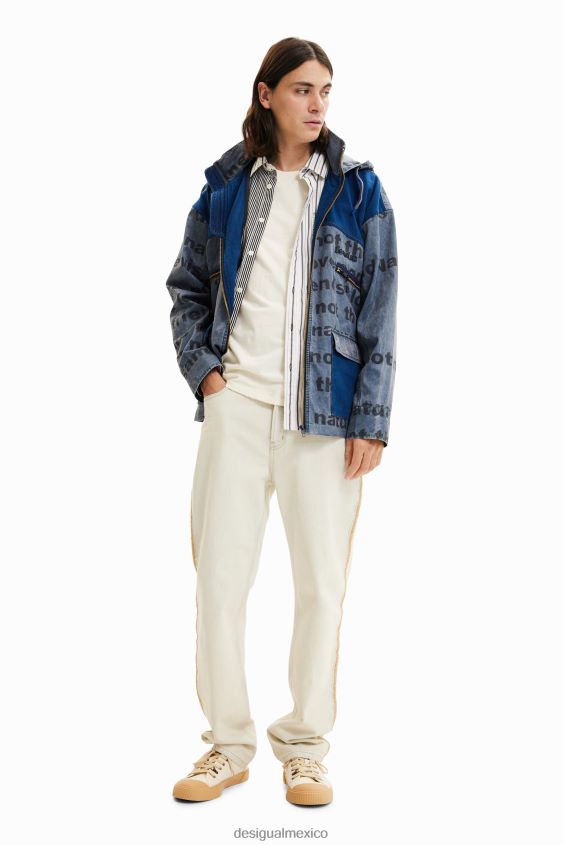 Desigual hombres chaqueta vaquera híbrida VZ26R01590 ropa