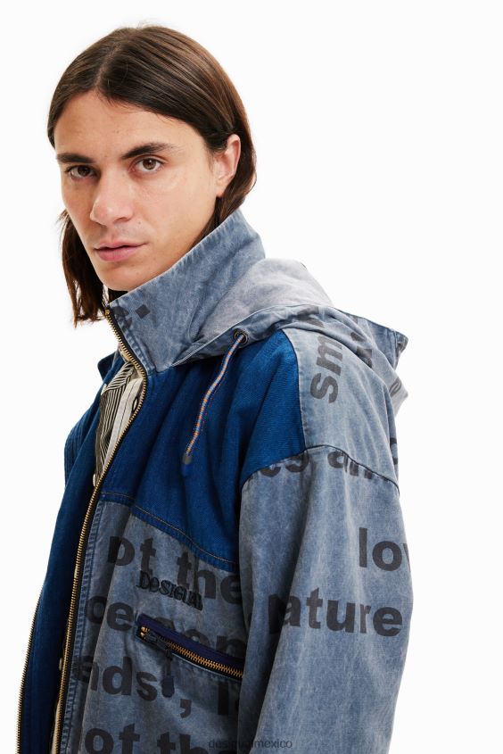 Desigual hombres chaqueta vaquera híbrida VZ26R01590 ropa
