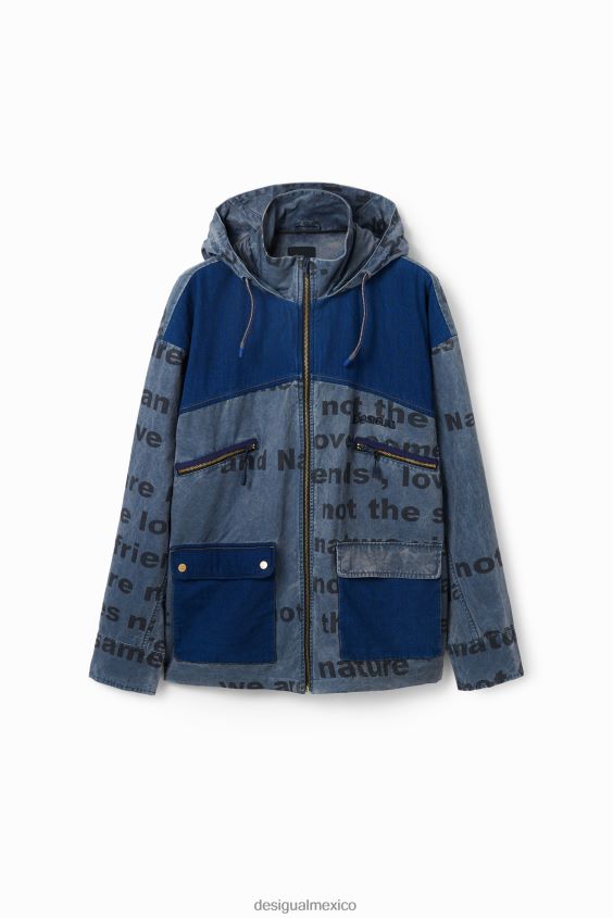 Desigual hombres chaqueta vaquera híbrida VZ26R01590 ropa