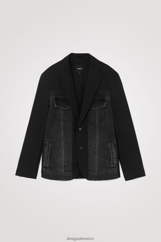 Desigual hombres chaqueta vaquera híbrida VZ26R01642 ropa