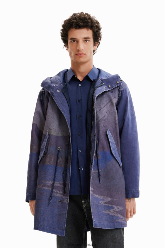 Desigual hombres parka acolchada desmontable VZ26R01670 ropa
