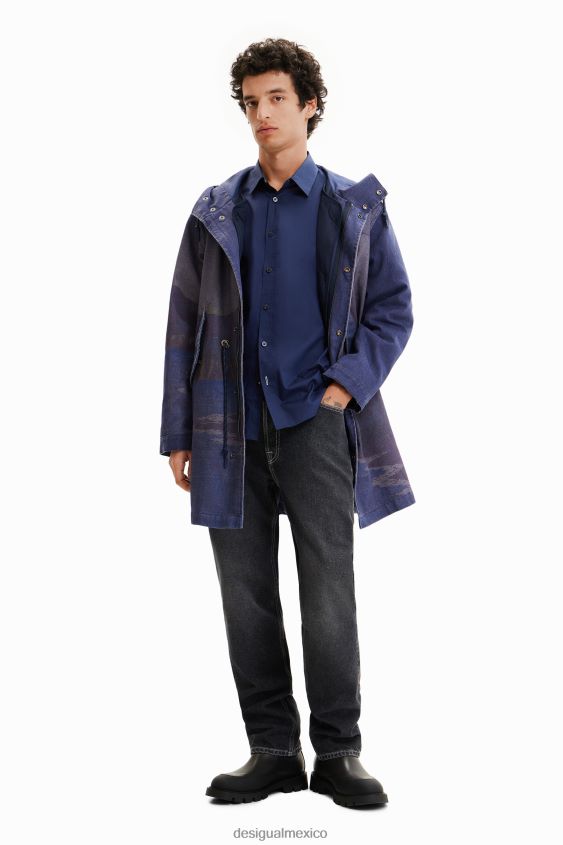Desigual hombres parka acolchada desmontable VZ26R01670 ropa